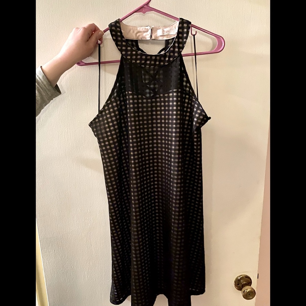 Never worn but no tags, black and light pink cocktail dress. NWOT